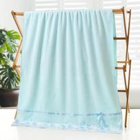 Sanded Edging Thick Absorbent Bath Towel lace 70*140cm mėlyna