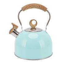 2.5L Whistling Tea Kettle with Handle Stainless Steel Portable Stovetop Teapot for Household Use