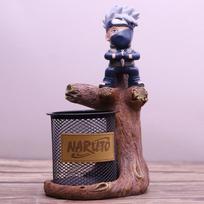 Anime Animacinis Personažas Naruto Dervos Dekoracija Darbalaukio Laikymo Rašiklio Laikiklis Kūrybiška Dovana Studentui Metalinis Tinklelis Rašiklio Laikiklis 21x12.5cm