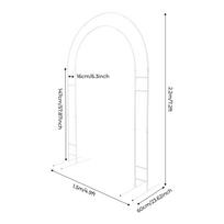 Metal Open Arch Backdrop Stand,7.2FT Double Arch Backdrop Frame with Base,U Shaped Wedding Arches for Party Decoration L