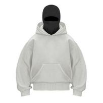 Unisex Balaklava Džemperis su Gobtuvu, Puloveris, Džemperis su Gobtuvu su Slidinėjimo Kauke, Šiltas, Atsparus Vėjui Džemperis su Priekine Kišene Bėgiojimui, Lauko Sportui, Gatvės S šviesiai pilka spalva