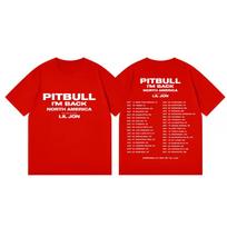 Raperis Pitbull Grįžta Tour 2026 Marškinėliai Vyrams Moterims Hip Hop Mada Trumpomis Rankovėmis Marškinėliai Vasaros Laisvalaikio Laisvi Medvilniniai Marškinėliai S