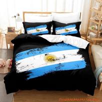 Argentinos Vėliava 3D Spausdinimo Patalynės Komplektas Viengulis Twin Pilnas Queen King Dydis Antklodės Užvalkalas Patalynės Lovaties Komplektas Suaugusiam Vaikui 70x133cm 2pcs