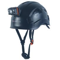 LOEBUCK Saugos šalmas su akiniais ir LED priekiniu žibintu, Pramoninis apsauginis šalmas statybos darbams 53-64cm