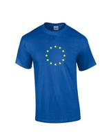ES Europos Sąjungos Geltonas Logotipas Marškinėliai Šaunus VĖLIAVA EURO Karališkai Mėlynas Medvilninis Marškinėlis S
