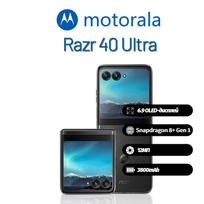 Motorola Moto Razr 40 Ultra išmanusis telefonas palaiko Nano-SIM+eSIM, Visiškai naujas 256GB juoda