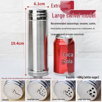 Stainless Steel Seasoning Shaker nerūdijančio plieno spalva