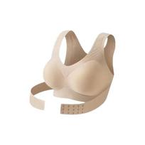 Cross Back Front Closure Bra Posture Corrector Underwear Women  Female Lingerie L kūno spalva