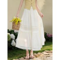 Lu Xiangnan Tassel A-Line Midi Skirt M abrikosas