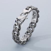 Punk Stainless Steel Link Chain Bracelet for Men Mysterious Symbol Charm Pulseira Masculina Heavy Chunky Armband Jewelry 21cm