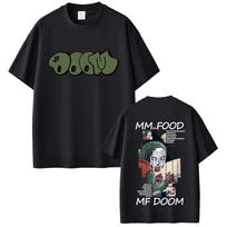 Rapper Mf Doom 100% cotton men's shirt Madvillainy Album graphics oversized Short Sleeved Women's Streetwear Tshirt S