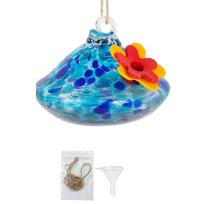Glass Ball Bird Feeder Droplet Shaped Water Container Creative Bird Drinking Fountain  For Window Style 2