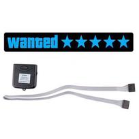 Wanted Led Car Sticker Window Windshield Sticker Electric Safety Signs Windshield Sticker Wanted Car Decals mėlyna