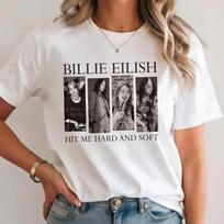 Billie Eilish Hit Me Hard And Soft T-Shirt Music Fan Concert Unisex Gift Tee Top S įvairiaspalvis