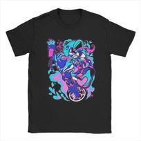 Cartoon Helluva-Boss Men's T Shirt Vintage Tees Short Sleeve Crewneck T-Shirts Pure Cotton 4XL 5XL Clothing S įvairiaspalvis