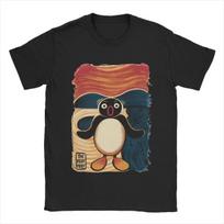 Noot Noot Scream Pingu T Shirt Men's 100% Cotton Funny T-Shirts Crewneck Tee Shirt Short Sleeve Tops Plus Size S įvairiaspalvis