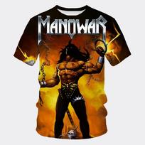 3D Printed MANOWAR Rock Hip-Hop Sporty Breatha Men's T-Shirt Outdoor Street Harajuku Casual Fashion  parent-child clothing XXS