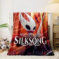 A stylized character with a white mask, red cloak, and sharp weapon. for all seasons blanket lunch break throw gift 80cm x 120cm