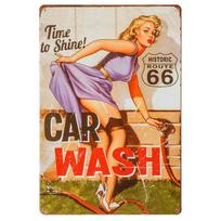 Mfoever Full Service Pin Up Gir lVintage Gas Oil Retro Tin Sign Art Poster Hanging Plates (as the picture,20x30cm)