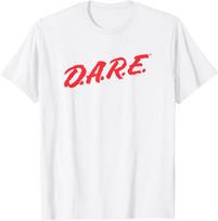 D.A.R.E. Program Simple Red Logo Retro PSA T-Shirt S įvairiaspalvis