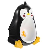 Penguin Shaped Toddler Urinal for Boys with Powerful Suction Cups Easy to Clean ABS Material Black