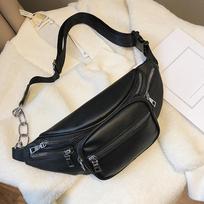 Women Chest Crossbody Bag Wide Strap Soft Artificial Leather Shoulder Bag Messenger Bag Pack for Travel Wallet Chain Waist Bag juoda