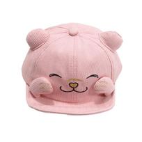 1PC New Baby Baseball Cap Cute Cartoon Animal Bear 1-5 Years Children Baseball Caps Spring Summer Boy Girl Sun Hats Cotton Baby Hat rožinė