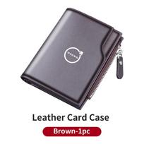 Car LOGO Leather RFID Vintage Wallet Men Coin Pocket Wallets Card Holder Man Purse For Volvo AWD C30 C70 S60 S80 S90 T6 V40 V50