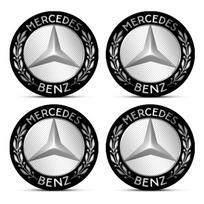 4pcs AMG Emblem Car Rim Cover Decal Tire Wheel Center Hub Cap Sticker for Mercedes Benz AMG C300 A/B/C/E/S Class W203 W204 W20