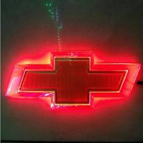 Car Emblem for Chevrolet Cruze Malibu Cavalier Monza Sail Trax Equinox Captiva Lacetti Orlando Trunk LED Light Badge Sticker 17 X 5.5cm raudona