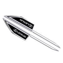 Emblems 2Pcs Car Fender Metal Badge Sticker Decorative Decals For Lexus F SPORT LBX NX RX 350h 450h Plug-in Hybrid ES UX 300e GS armijos žalia spalva
