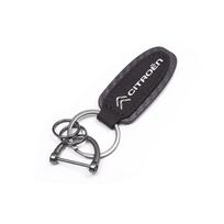 Carbon Fiber Keychain Gift Car Key Pendant Keyring For Citroen C5X e-C4 X e-C3 C4 C3 C5 Berlingo C-Elysee C-Crosser C1 C6 C2