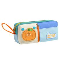 Multifunctional Dopamine Color Pen Bag Large Capacity Handheld Stationery Storage Bag Three Layers Pencil Case School Office mėlyna