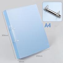 New Office Document Binder File Folder D-shaped Plastic Transparent Folder 2 Holes Lever Arch File dangaus mėlyna spalva