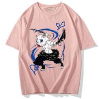 ZX Easy Talking Tshirt Piggy Rush Summer Anime Peripheral Clothes Japanese Anime Ghost Killing Blade Half Sleeve 4XL