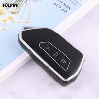 TPU Car Key Case Cover for VW Volkswagen/Golf 8 MK8 ID.3 ID.4 /Cupra/Skoda/Octavia A8/SEAT/Leon MK4 2020 2021/Formentor/Tarraco juoda