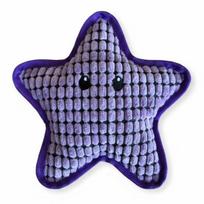 Purple Starfish Plush Dog Chew Toy Boredom Stress Relief Squeaky Star Plushie Bite Resistant Dog Teething Cleaning Interactive Animal Toy Pet Supplies Size#A