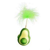 Avocado Shape Catnip Balls Tumbler Cat Gift Toys for Indoor Cats Feather Teaser Interactive