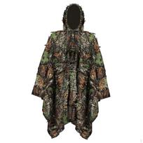 Ghillie Suit for Men 3D Leafy Jacket Hood, Lightweight Outfit, Woodland Cosplay suits Camo