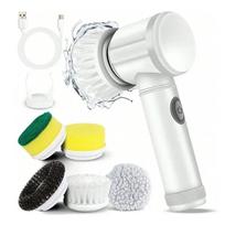5-in-1 Electric Spin Scrubber Brush for Bathroom Cleaning with 5 Replaceable Brush Heads for Tiles Bathtub and Sink balta