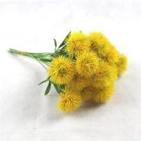 3/7Pcs Artificial Bouquet Of Dandelion Flowers Living Room Decoration Outdoor Garden Flower Wedding Decor DIY Wreath Accessorie (Yellow,3pcs) geltona