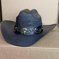 Straw Cowboy hat Men Stiff women wide Brim Pasture straw hat cowboy solid summer Sun hat sombrero vaquero hombre sombreros vaq M55-58cm