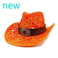 Summer 2024 Cowboy Straw Hat Hollow Hand Knitted Men and Women Summer Outdoor Travel Beach Hat Unisex sombrero hombre M55-58cm