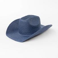 USPOP Handwoven Paper Straw Cowboy Hat with Wide Brim Breathable Summer Sun Hat  Unisex Beach Hat, 55/57/59cm, 6 Colors S 55cm tamsiai mėlyna