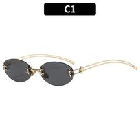 Ladies Sunglasses, Fashion Oval Sunglasses, Frameless Star Sunglasses