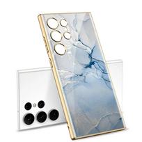 Dažytas grūdintas stiklas dėklas, skirtas Samsung Galaxy S24 S23 Ultra, prabangus dengimas, minkštas kraštas, apsauginis dangtelis, skirtas Galaxy S24 Ultra dėklui Galaxy S23