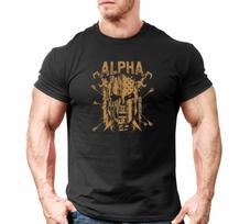 Alpha Spartan T Shirt Gym Motivation Training Workout Boxing MMA Gymwear Top 4XL