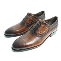 Madingi vyriški natūralios odos Oxford tipo oficialūs batai Elegantiški formalūs vestuvių ir vakarėlių batai vyrams Patogūs suvarstomi verslo batai 39 kava