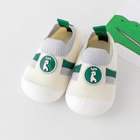 2025 Spring/Autumn Baby Walker Shoes - Soft Sole, Non-slip, Indoor/Outdoor, Fly-knit for Boys & Girls 23 (13.8 cm) žalia