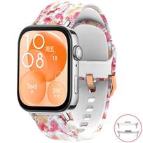 Spausdinamas dirželis For Huawei Watch Fit 3 Pakeičiamas silikoninis išmaniojo laikrodžio apyrankės apyrankė correa Huawei Watch Fit3 Priedai Huawei Fit 3 kiaulpienė
